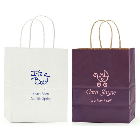 Large Twisted Handled Bags for Baby Showers